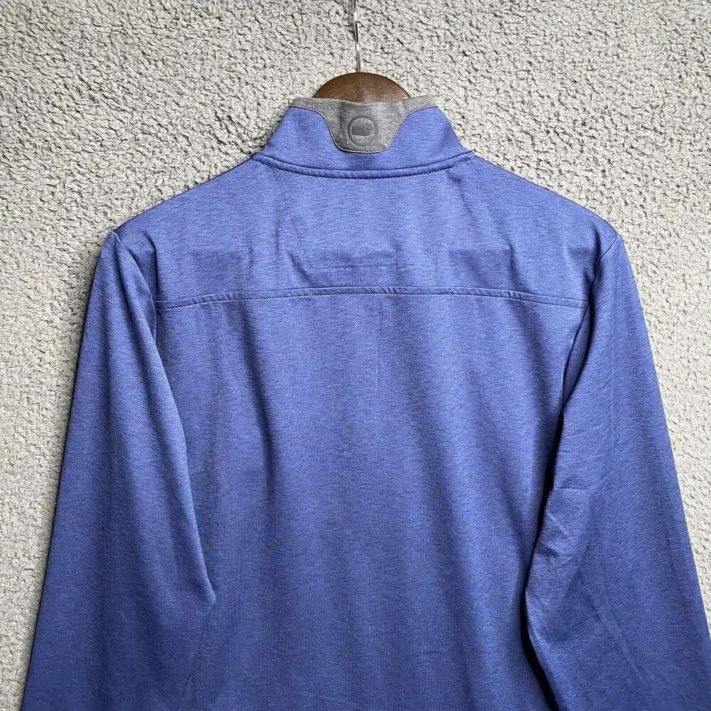 Vineyard Vines On the Go Shep 1/4 Zip Shirt Men’s Deep Bay Blue Mens Small
